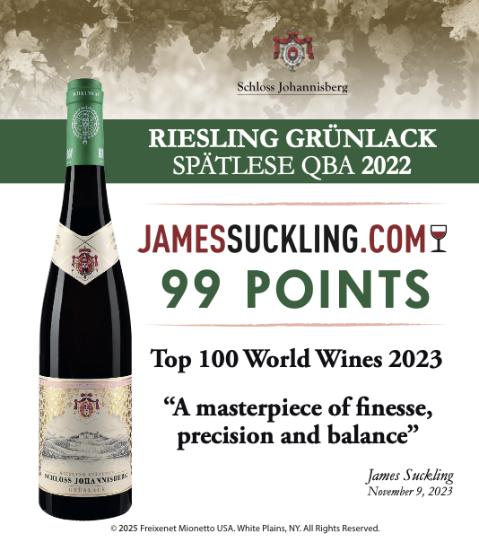 Schloss Johannisberg  RIESLING GRÜNLACK SPÄTLESE QBA 2022 - James Suckling - 99PTS - Shelftalker